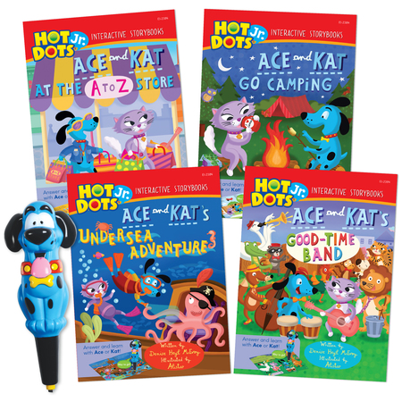 Educational Insights Hot Dots® Jr. Interactive Storybooks, 4-Book Set plus inAcein Pen 2384
